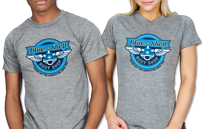 blue shell t shirt